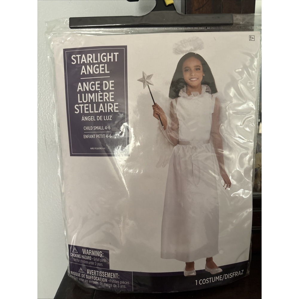 Brand New Amscan Starlight Angel 2-piece Costume Cosplay Child Small (4-6)